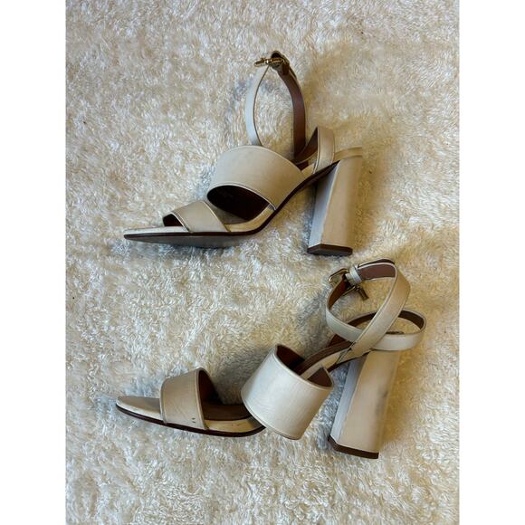 Coach White Kaye Leather Heels Size 7B - Picture 2 of 7